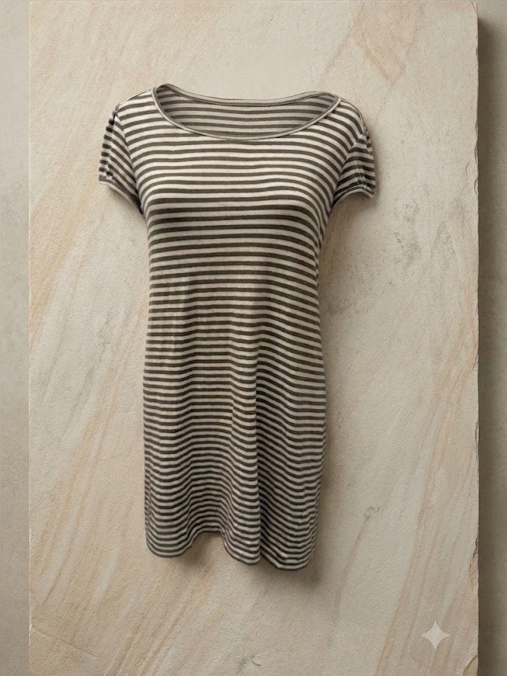 Theory Striped Cotton Puff Sleeve Mini Dress M